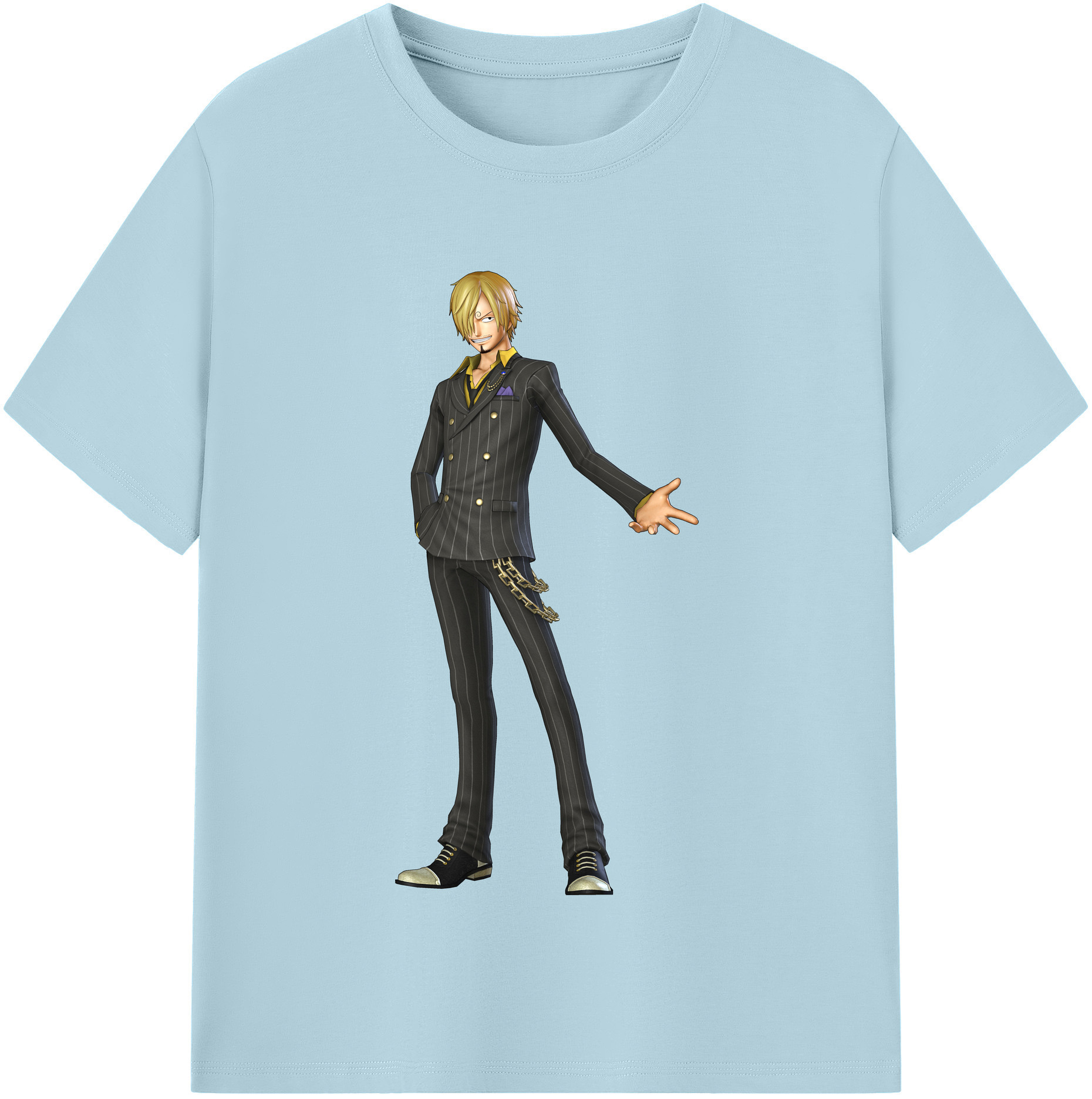 ワンピース サンジ ONE PIECE Sanji 綿100％半袖Tシャツ（フロントプリント）